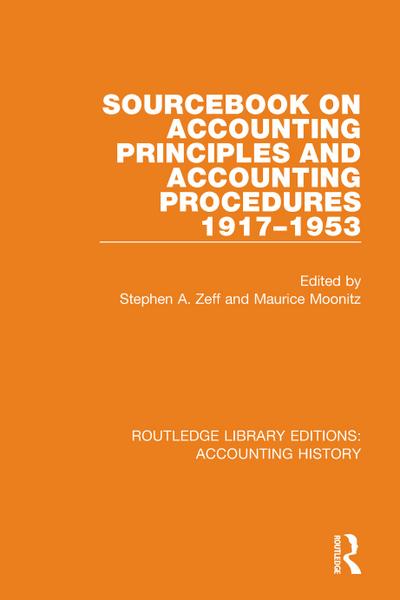 Sourcebook on Accounting Principles and Accounting Procedures, 1917-1953