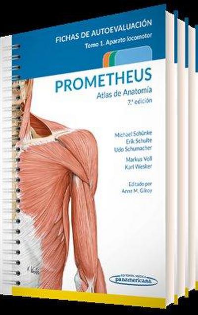 PROMETHEUS. Atlas de Anatomía.Fichas de autoevaluación: Colección 3 tomos: Aparato Locomotor, Órganos internos, Cabeza y Cuello.
