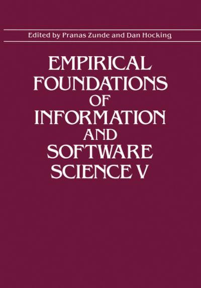 Empirical Foundations of Information and Software Science V