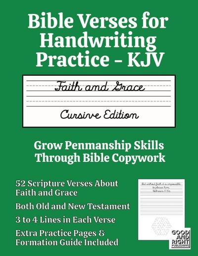 Bible Verses for Handwriting Practice - KJV