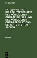 Die Rechtsprechung des Königlichen Ober-Tribunals 