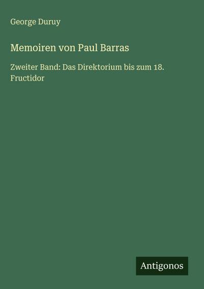 Memoiren von Paul Barras