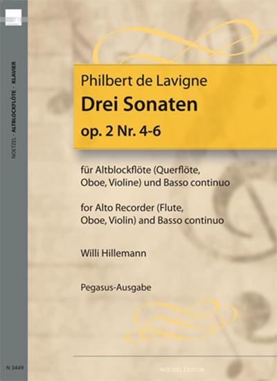 6 Sonaten op.2 Band 2, Nr.4-6für Altblockflöte und Bc