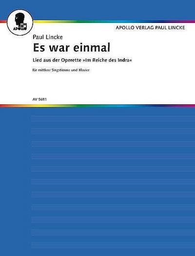 Es war einmalfür Gesang und Klavier (Es-Dur)