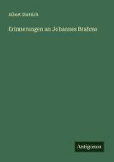 Erinnerungen an Johannes Brahms