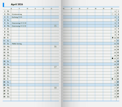 Ersatzkalendarium Modell 750 Monats-Sichtkalender 2026