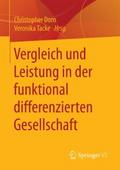 Vergleich und Leistung in der funktional differenzierten Gesellschaft