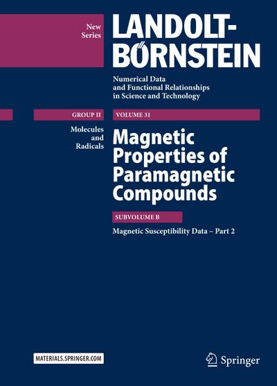 Magnetic Properties of Paramagnetic Compounds
