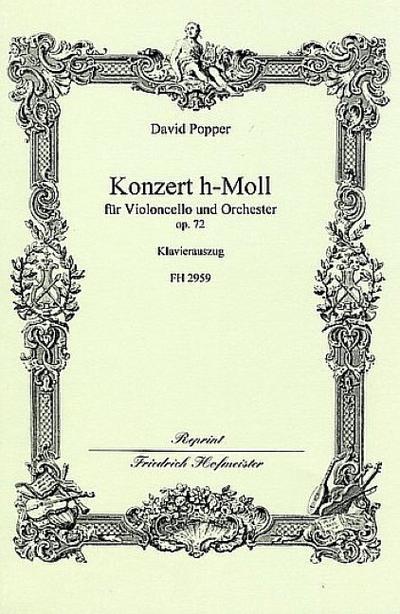 Konzert h-Moll op.72 für Violoncello undOrchester für Violoncello und Klavier