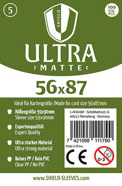 Shield Ultra Matte 5 - 100 Super Sleeves für Kartengröße 56