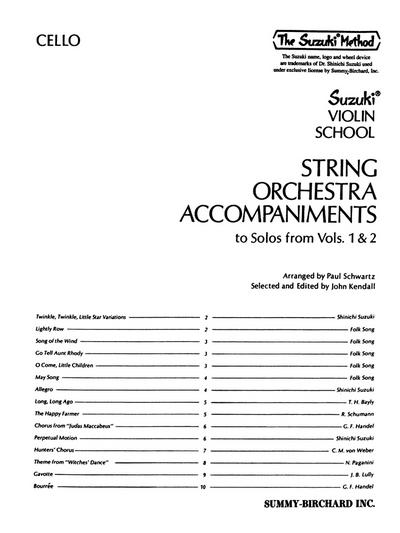 String Orchestra Acc. to Solos from Vol.s 1 & 2