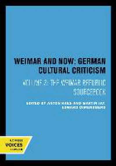 The Weimar Republic Sourcebook