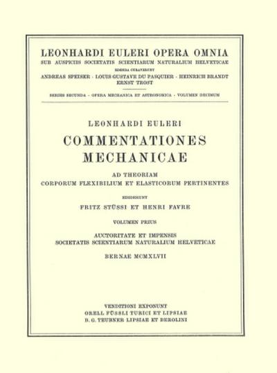 Commentationes mechanicae ad theoriam motus punctorum pertinentes 2nd part