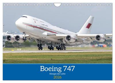 Boeing 747 Kalender (Wandkalender 2026 DIN A4 quer), CALVENDO Monatskalender