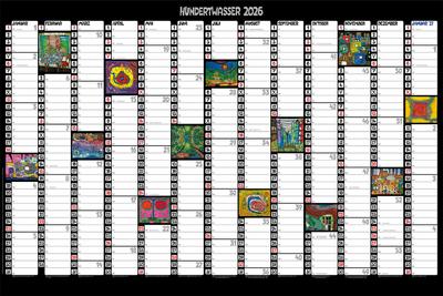 Hundertwasser Jahresplaner Art 2026