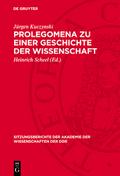 Prolegomena zu einer Geschichte der Wissenschaft