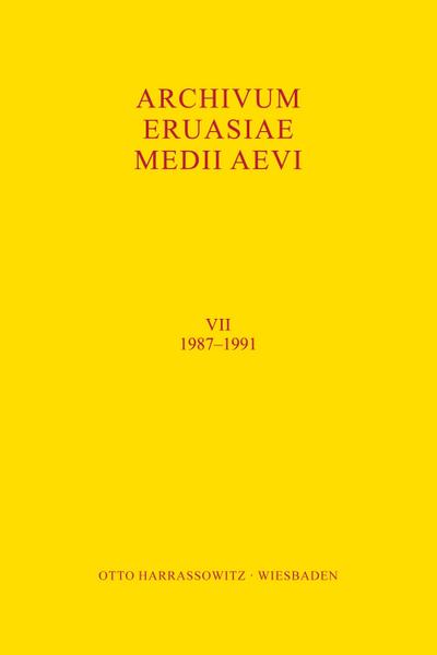 Archivum Eurasiae Medii Aevi VII (1987-1991)
