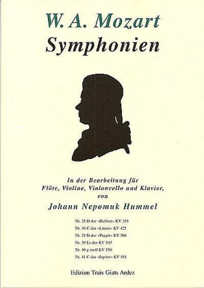 Sinfonie Es-Dur Nr.39 KV543für Flöte, Violine, Violoncello und Klavier