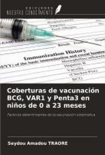 Coberturas de vacunación BCG, VAR1 y Penta3 en niños de 0 a 23 meses