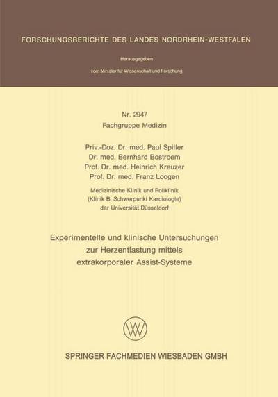 Experimentelle und klinische Untersuchungen zur Herzentlastung mittels extrakorporaler Assistsysteme