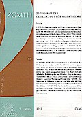 ZGMTH - Zeitschrift der Gesellschaft für Musiktheorie, 9.Jahrgang 2012