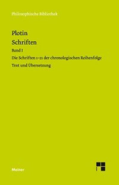 Plotins Schriften. Band I (Textband)
