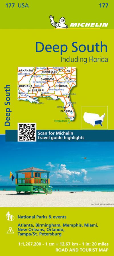 Michelin USA Deep South Including Florida Map 177