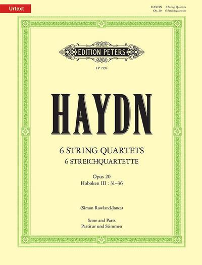 Haydn, J: 6 String Quartets Op. 20 (New Edition)