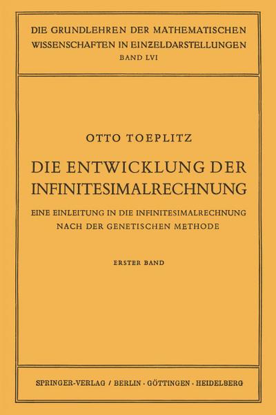 Die Entwicklung der Infinitesimalrechnung