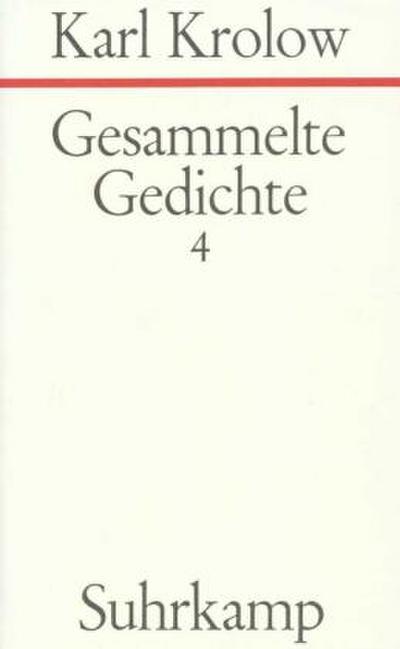 Gesammelte Gedichte. 4 Bände