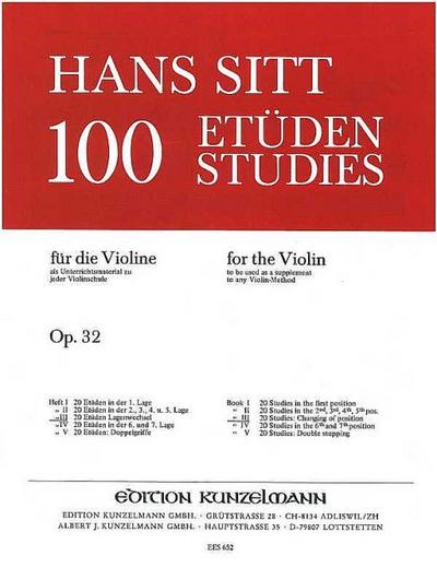 100 Studies op.32 vol.3for violin