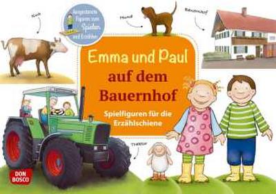 Emma und Paul auf dem Bauernhof. Erzählschienen-Figurenset, m. 1 Beilage