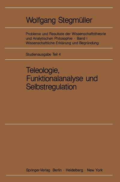 Teleologie, Funktionalanalyse und Selbstregulation (Kybernetik)