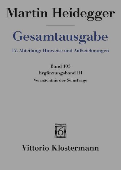 Vermächtnis der Seinsfrage