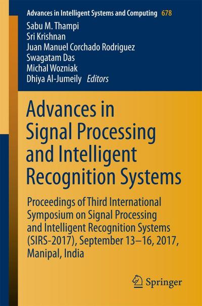 Advances in Signal Processing and Intelligent Recognition Systems