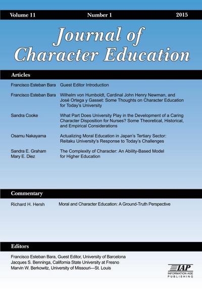 Journal of Research in Character Education, Volume 11, Number 1, 2015