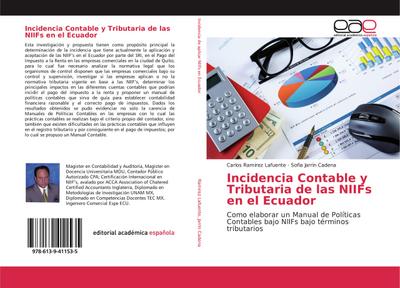 Incidencia Contable y Tributaria de las NIIFs en el Ecuador