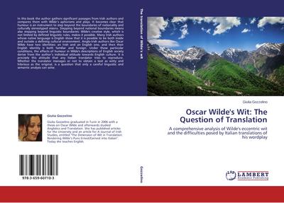 Oscar Wilde’s Wit: The Question of Translation