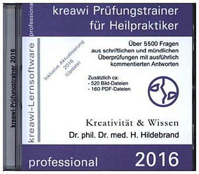 kreawi Prüfungstrainer für Heilpraktiker professional 2016, 1 CD-ROM