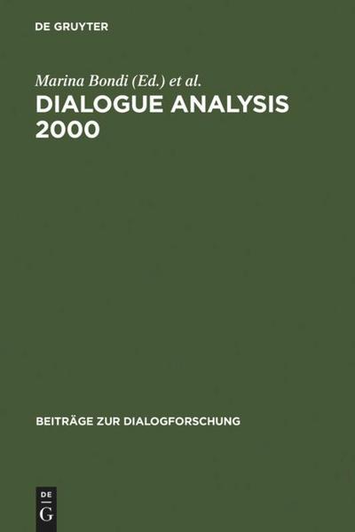 Dialogue Analysis 2000