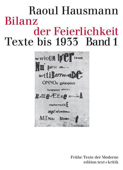 Texte bis 1933. Bd.1