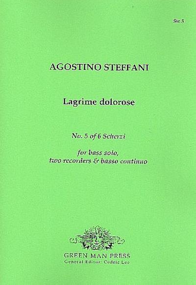 Lagrimae dolorosefor bass, 2 recorders and Bc