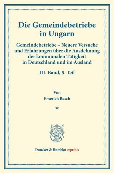 Die Gemeindebetriebe in Ungarn.