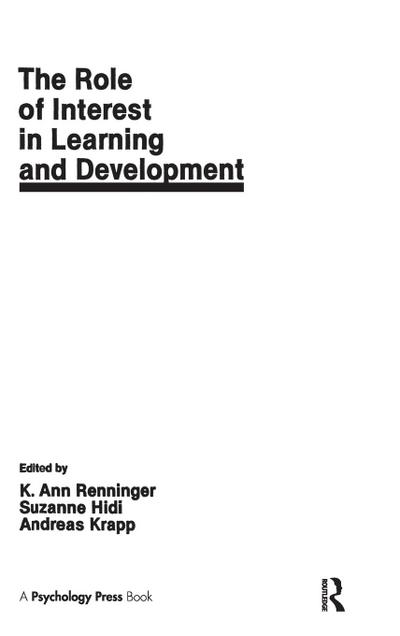 The Role of interest in Learning and Development