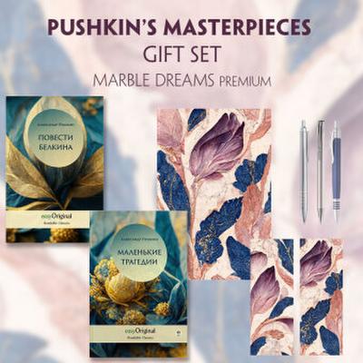 EasyOriginal Readable Classics / Alexander Pushkin’s Masterpieces (with audio-online) Readable Classics Geschenkset + Marmorträume Schreibset Premium, m. 2 Beilage, m. 2 Buch