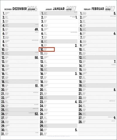 3-Monatsplaner XL Format 2026