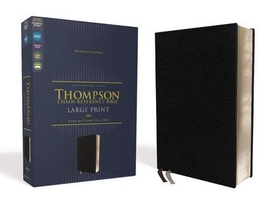 Niv, Thompson Chain-Reference Bible, Large Print, Bonded Leather, Black, Red Letter, Comfort Print