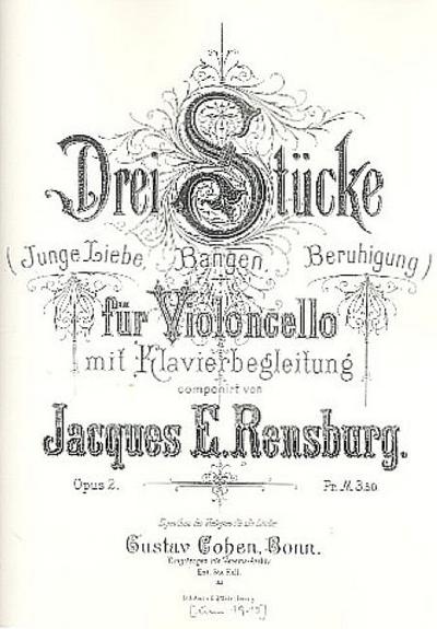3 Stücke op.2für Violoncello und Klavier