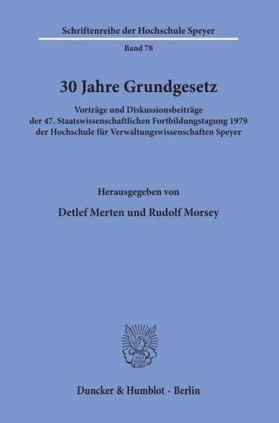 30 Jahre Grundgesetz.