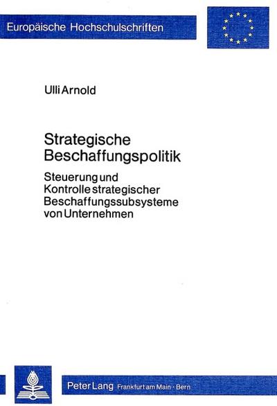 Strategische Beschaffungspolitik